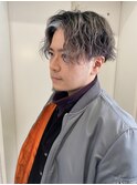 メンズカット&センターパート・スパイラルパーマ