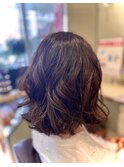 外ハネふんわりボブ