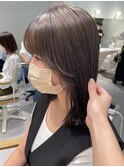 顔まわりカット、透明感カラー