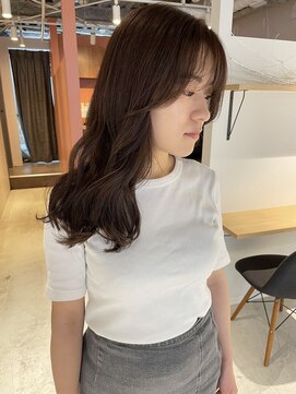 コフィー バイ メルト 吉祥寺(cofy by melt) 【松本咲花】ブリーチなし秋カラーマロンベージュ顔まわりカット