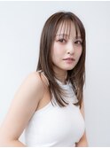 20代30代大人かわいい小顔ひし形レイヤーカットグレージュカラー