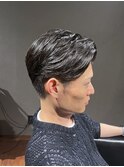 ビジネスフォーマル ツーブロックショート 七三オールバック