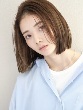 ミンクス渋谷スマートサロン(MINX shibuya smart salon) 美髪 ピンクブラウン 切りっぱなしボブ エアリーロング