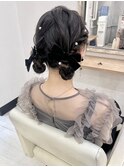 結婚式ヘア ツインお団子