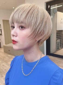 セイドット フクオカ(Say.FUKUOKA) Say.岩井　マッシュショート×ホワイトミルクティー×レイヤー