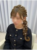 サイド編みおろし