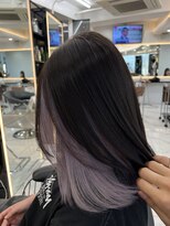 ラピス 渋谷本店(Lapis)&nbsp;インナーカラー/ホワイトラベンダー/レイヤーカット/髪質改善