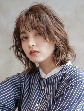 ギークス(GEEKS) 【GEEKS渋谷】パーマボブ/冬ミディアム/20代30代/ココアベージュ