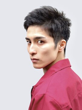 ハレ ヘアサロン(Hale hair salon) Haleブルーブラックニュアンスパーマスパイキーショートバーバー