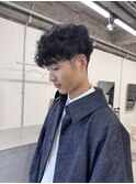 シャドウパーマ　メンズパーマ　刈り上げマッシュ　マッシュ