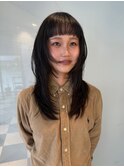 オン眉+ザクザクレイヤーカット