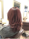 30代40代50代/巻き髪レイヤー/ミディアムウルフレイヤー