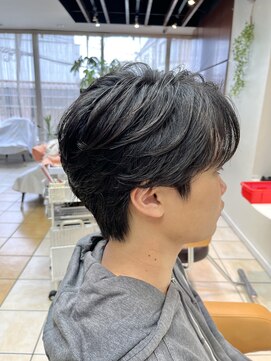 クオリス 上板橋店(QUALIS) メンズ◎ニュアンスパーマで毛流れナチュラルセンターパート