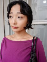 オーオ シカシカ(OOO YY)&nbsp;流れる前髪パーマ×ニュアンスパーマフレンチボブ