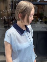 ソラス(SOLAS)&nbsp;ミニボブ/コンパクトボブ/前下がりボブ/ブリーチ/ミルクティー