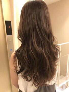 ブリス(VLISS) グレージュハイライト＿ココアブラウンフリンジウエーブ