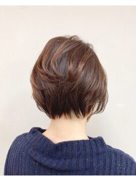 トップヘアー 玉島店(TOP HAIR) 《TOPHAIR 玉島店/ ぴーち》メリハリショートボブ×大人ブラウン