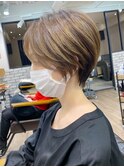 30代40代50代・大人ショートボブ・白髪ぼかし・小顔カットBISA