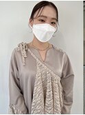 髪質改善トリートメント透明感ベージュカラーボブヘアセット豊橋