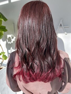 ジャガラ 千葉駅北口店(JAGARA) ピンクバイオレット×裾カラー【千葉・千葉駅・千葉駅北口】