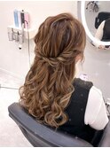 耳出しハーフアップ【クランソア】ヘアメ/ヘアセット/心斎橋
