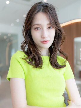 ケアリー  八千代緑が丘(Carelly) 大人かわいい前髪セシルカットココアブラウンフリンジウェーブ