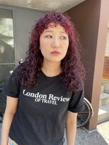 ナループロアオハナ(Nalu pu loa ohana)&nbsp;ハードパーマ/パーマ/スパイラルパーマ/赤毛/バーガンディ/原宿