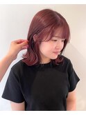 ブリーチなしでできるカシスピンクカラー！