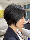 クールショート/ショートヘア/暗めカラー/ハンサムショート/銀座
