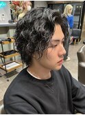 STYLE藤沢メンズセンターパートウルフツイストスパイラルパーマ