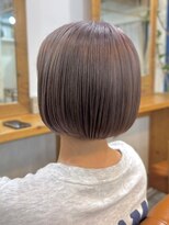 リコ 池袋東口店(Liko)&nbsp;【Liko池袋東口店】ミルクティーベージュ　丸みボブ　艶髪　艶感