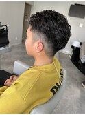 フェードカット&極道パーマ