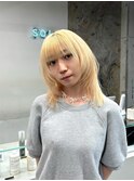 《韓国風ロングレイヤーウルフハッシュカット 》