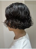外国人風ショートボブパーマ