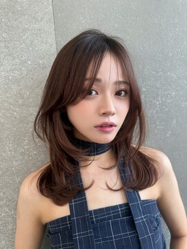 ロンド ルージュ 銀座店(Lond rouge) くびれヘア/アプリコットオレンジ/ハイライトカラー/レイヤー