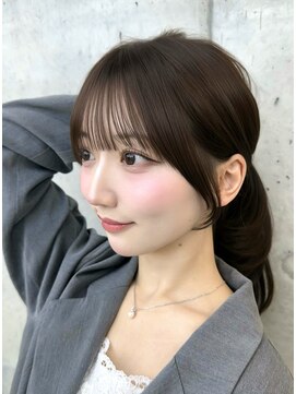 ビューブルー 亀戸錦糸町(VIEW BLUE) 美髪ショコラブラウン韓国レイヤー小顔ロングセミディ顔周り前髪