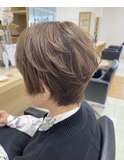 明るめ白髪ぼかし/楽ちんショート