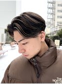 ハイライト×センターパート