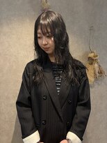 パーミル ヘア クマモト(permille ‰ hair Kumamoto)&nbsp;ブラック×ロングパーマ