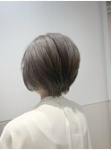 【40.50.60代】明るい白髪染めカラー/ショートボブ2607