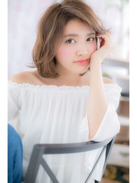 ミック ヘアアンドビューティー 大山店(miq Hair&Beauty) 無造作ウェーブの色っぽミディアムb