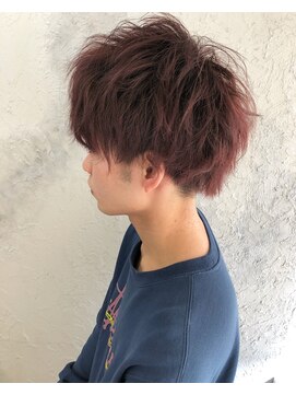 ヘアスタジオニコ(hair studio nico...) ピンク無造作マッシュ★