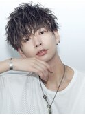 刈り上げツーブロック前下がりマッシュツイストスパイラルパーマ