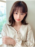 松宮錦糸町ヨシンモリココアベージュ前髪パーマミディアムウルフ