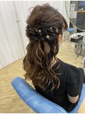 《momoka》ハーフアップ結婚式お呼ばれパーティーディナー横浜