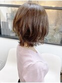 《knit銀座》大人可愛い20代30代40代ウルフショート丸み前下がり