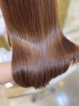 フォルテ 榛原パームス店 前髪アンブレラカラーこなれミディイメチェンウェーブパーマ