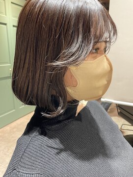 マーシュアトレ(marshu atre) 韓国ショートボブ×ココアブラウン