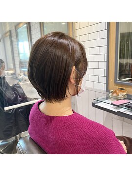 リンダバイネオリーブ 白楽店(Linda by neolive) 簡単スタイリングの丸みショートボブ・ショコラアッシュ