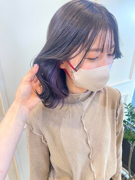 ヴィーヴォ 天六店(VIVO) 【VIVO】インナーカラー イヤリングカラーパープル バイオレット